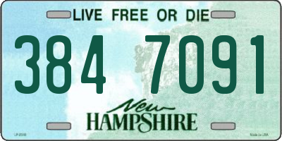 NH license plate 3847091