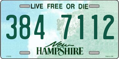 NH license plate 3847112