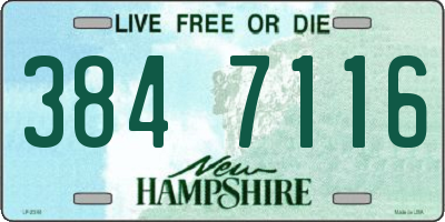 NH license plate 3847116