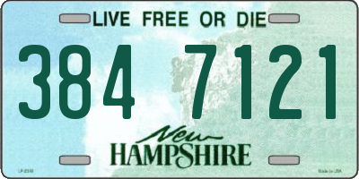 NH license plate 3847121