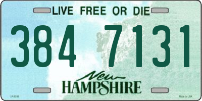 NH license plate 3847131