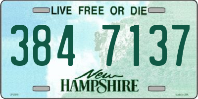 NH license plate 3847137