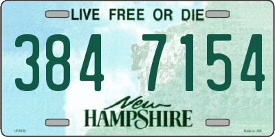 NH license plate 3847154