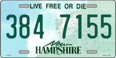 NH license plate 3847155