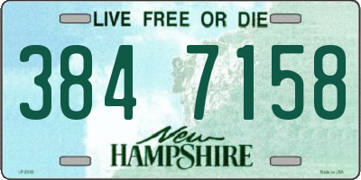 NH license plate 3847158