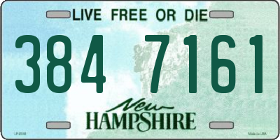 NH license plate 3847161
