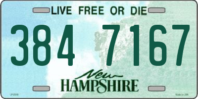 NH license plate 3847167