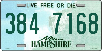 NH license plate 3847168