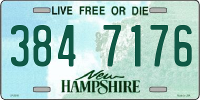 NH license plate 3847176