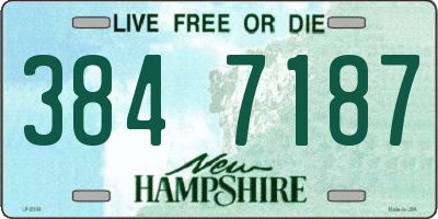 NH license plate 3847187