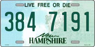 NH license plate 3847191