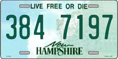 NH license plate 3847197