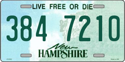 NH license plate 3847210