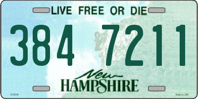 NH license plate 3847211