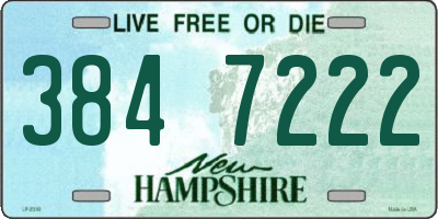 NH license plate 3847222