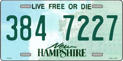 NH license plate 3847227