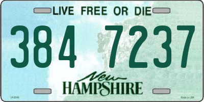 NH license plate 3847237