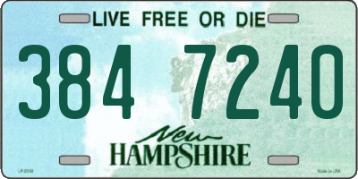 NH license plate 3847240