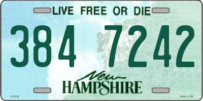 NH license plate 3847242