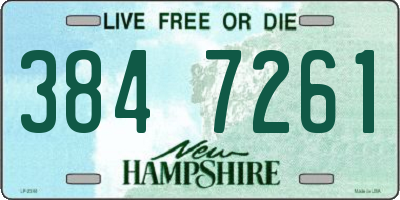 NH license plate 3847261