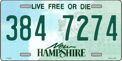 NH license plate 3847274