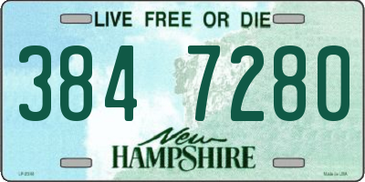 NH license plate 3847280