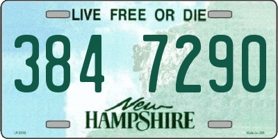 NH license plate 3847290
