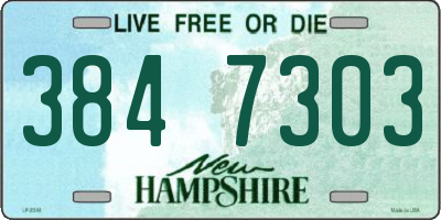 NH license plate 3847303