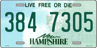NH license plate 3847305