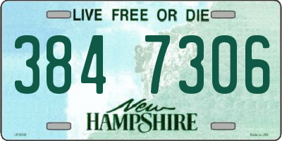 NH license plate 3847306
