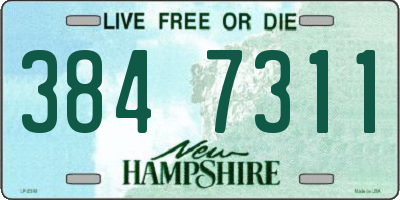 NH license plate 3847311