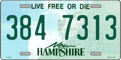 NH license plate 3847313