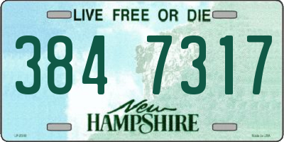 NH license plate 3847317