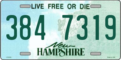 NH license plate 3847319