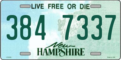 NH license plate 3847337