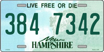 NH license plate 3847342