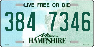 NH license plate 3847346