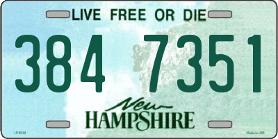 NH license plate 3847351