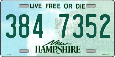 NH license plate 3847352