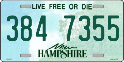 NH license plate 3847355