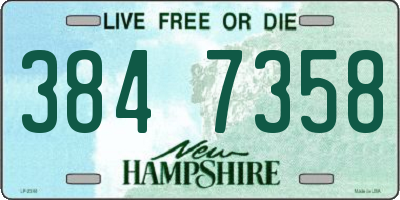 NH license plate 3847358
