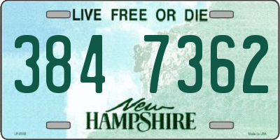 NH license plate 3847362