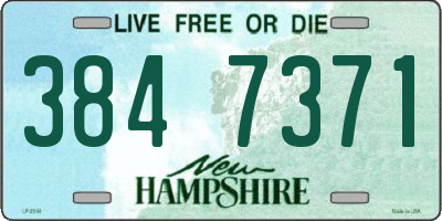 NH license plate 3847371