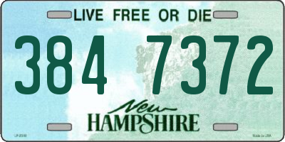 NH license plate 3847372