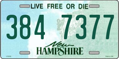 NH license plate 3847377