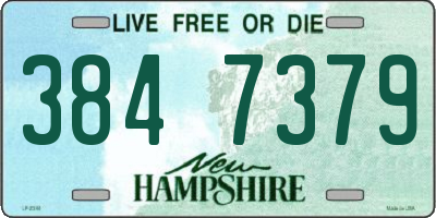 NH license plate 3847379