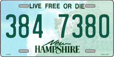NH license plate 3847380