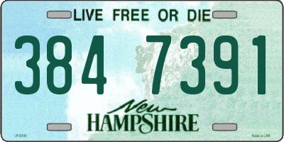 NH license plate 3847391
