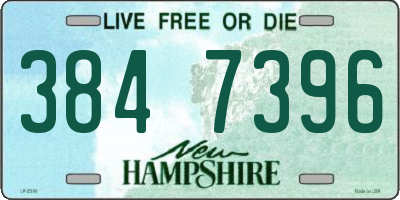 NH license plate 3847396