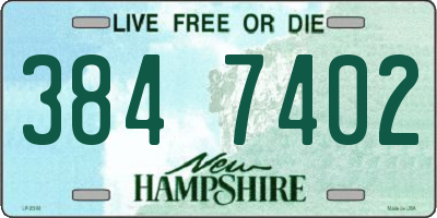NH license plate 3847402